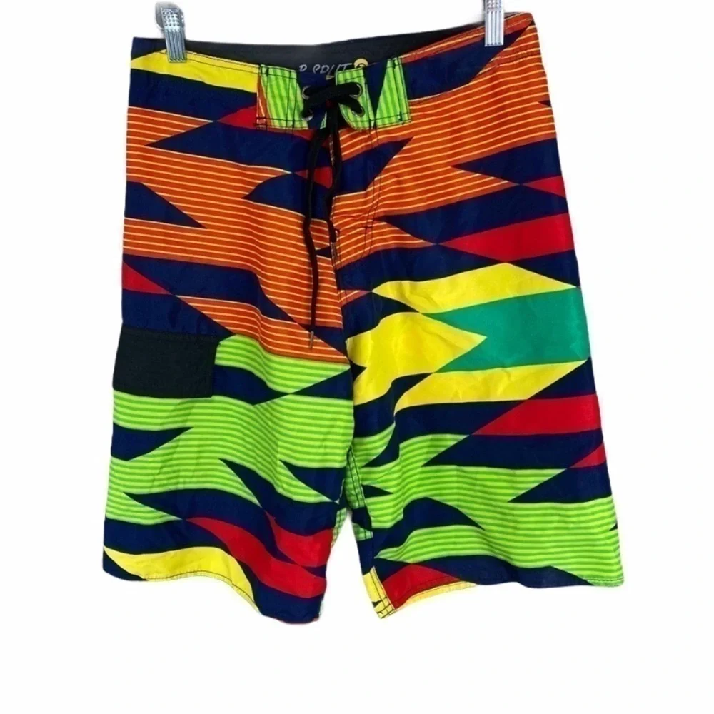 B Split swim trunks multi colored size small